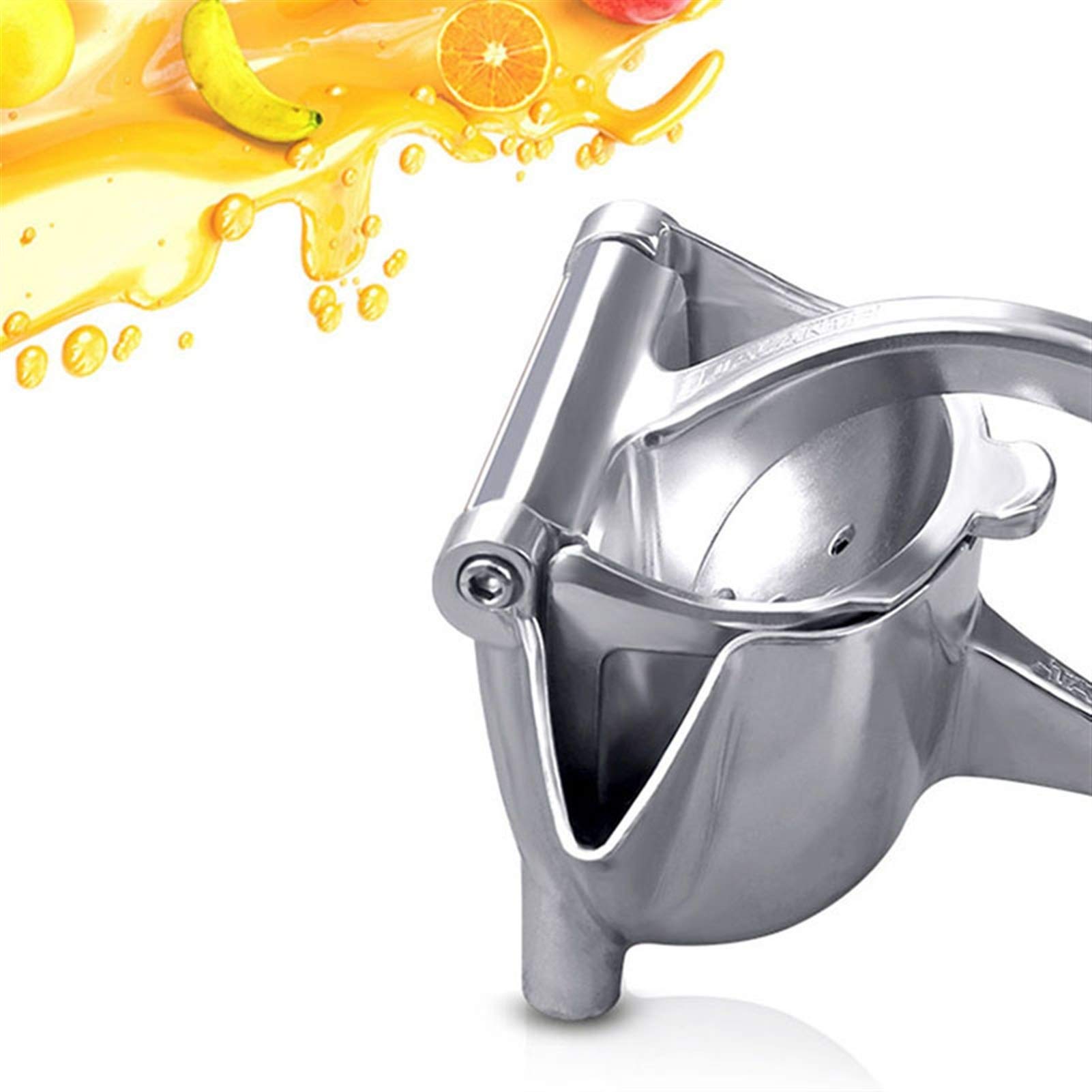 Manueller Saft Aluminiumlegierung Obst Squeezer & Handdruck Juicer für Granatapfel Orange Zitrone Küchenwerkzeuge (Color : Silver)