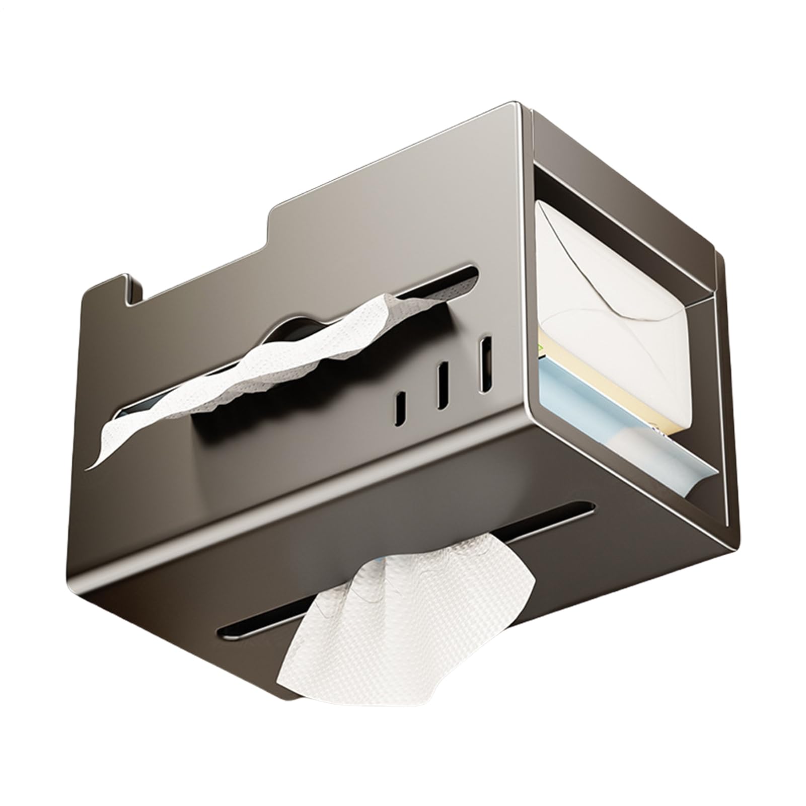 Estante para pañuelos de baño y organizador de cocina montado en pared de estilo moderno