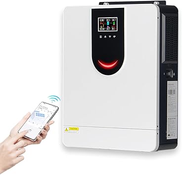 4200W 6200W Pure Sine Wave Inverter, 24V 48V Hybrid Solar Inverter with 120A MPPT Solar Controller PV Max 450VDC Hybrid Solar Inverter,6200W-48V