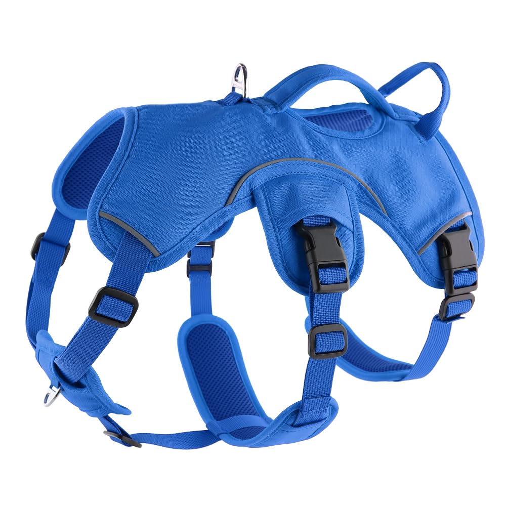 Snootiful Hound Sighthound Harness for Greyhounds, Whippets & Lurchers – Escape Proof Padded 3-Point Dog Harness - Secure Fit, No Pull Harness For Deep-Chested Breeds (Blue, XXS) — image 1