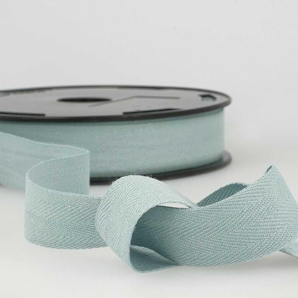 30mm Cotton Herringbone Tape 304D, 002 Baby Powder Blue, 8 Metres