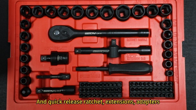 Premium 132-Piece Mechanics Tool Set, SAE/Metric 1/4