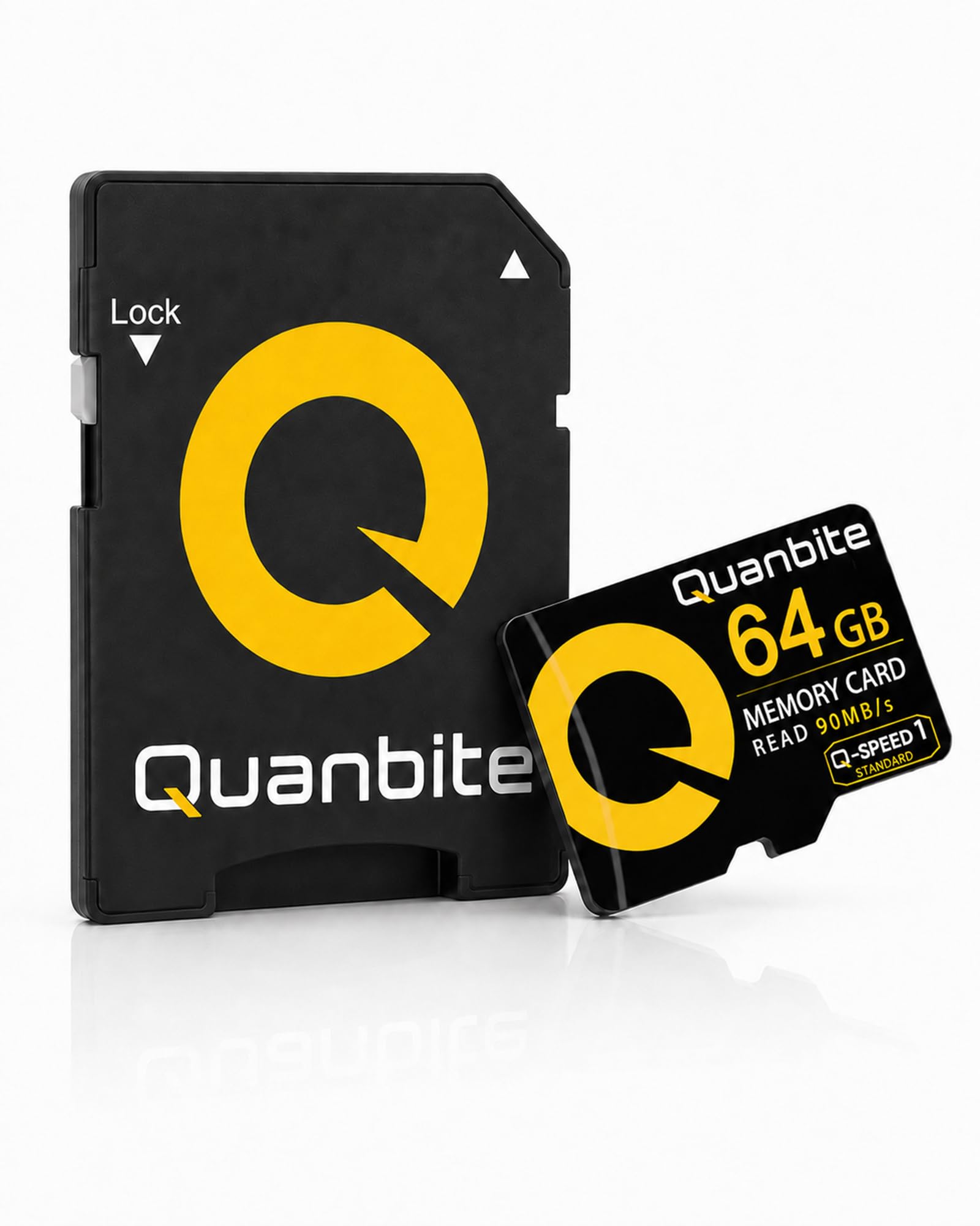 Photo 1 of Quanbite 64GB Micro SDHC Card with SD Adapter