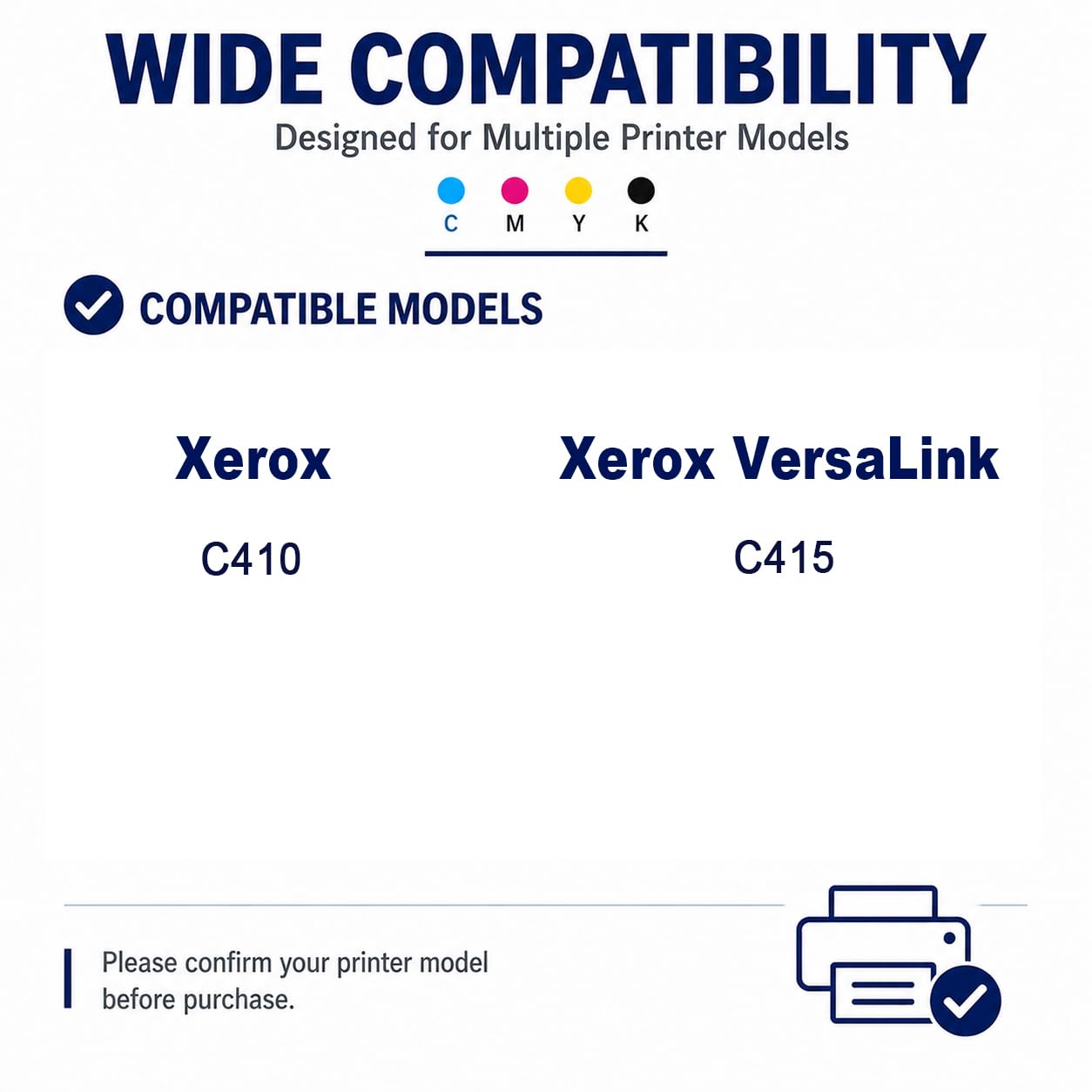 C410 sostituzione della cartuccia di toner ad alta resa per 006R04677/78/79/80, compatibile con Xerox C410/C415, con chip