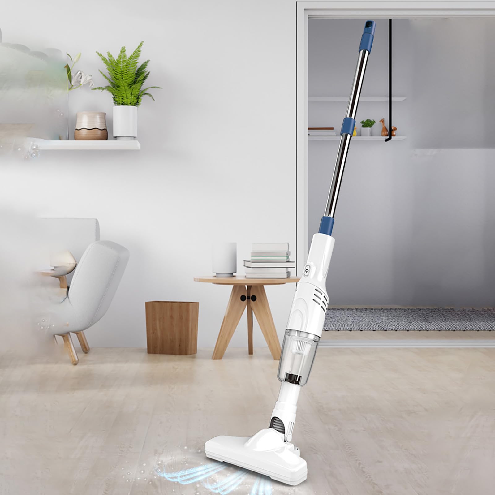 Stick Vacuum with 4800PA Suction Power Hepa Fliter Carpet Vacuum Cleaner Handheld Hardwood Floor Vacuum Pet Stick Vacuum