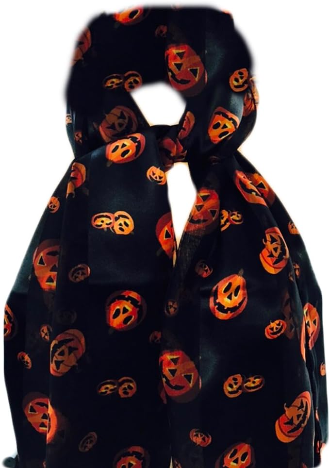 New Company Womens Jack O'Lantern Pumpkins Halloween Scarf Ð Black Ð One Size