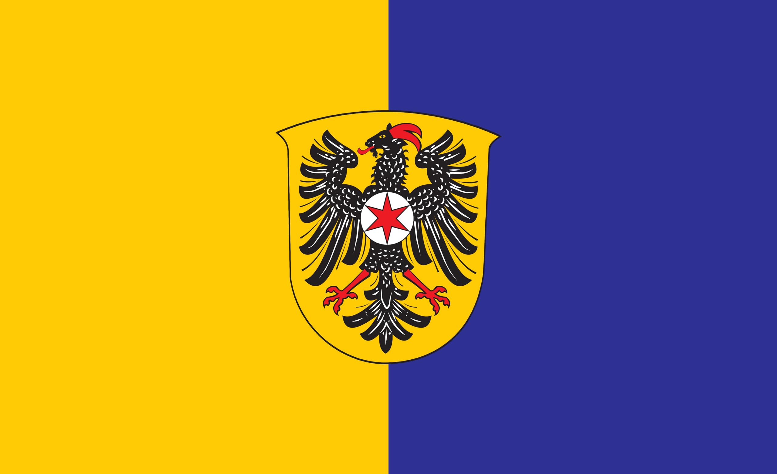 Drapeau Schwalmstadt et pavillon de la Hesse pour décorer un voilier