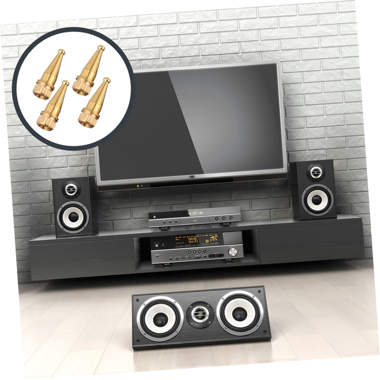 ARTIBETTER Speaker Spike Pad Base Speaker Support Stand Feet Isolation for Amplifiers Random Color