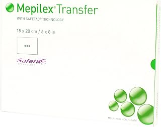 Mepilex 294899 Transfer Soft Silicone Exudate Transfer Dressing, 6" x 8" Size, Each Dressing