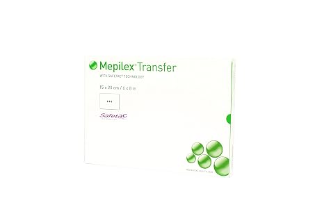 Mepilex 294899 Transfer Soft Silicone Exudate Transfer Dressing, 6 x 8 Size, Each Dressing