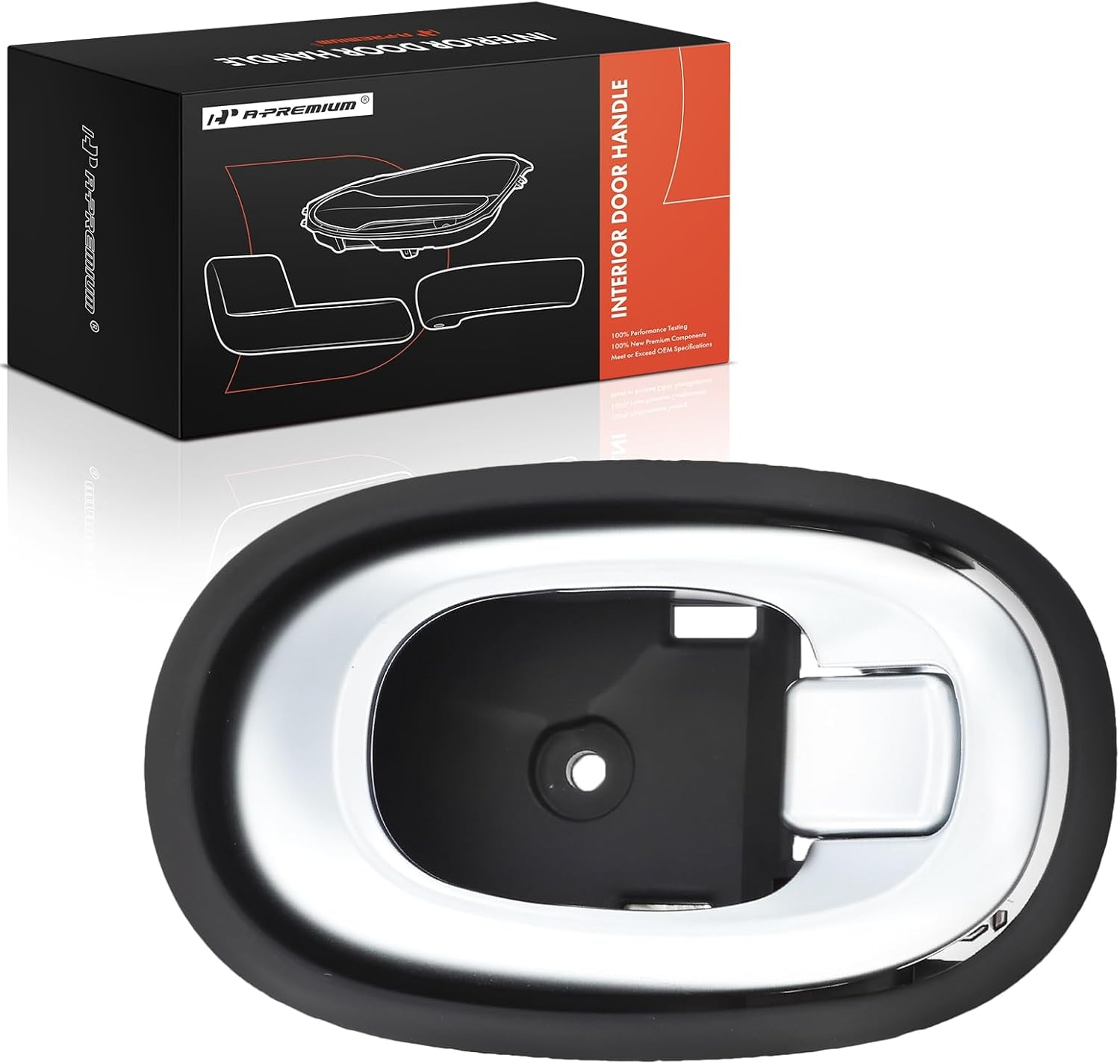A-Premium Front or Rear Passenger Side Interior Door Handle Compatible with Kia Soul 2014-2019, Black Housing with Silver Lever, Replace# 82620-B2010EQ