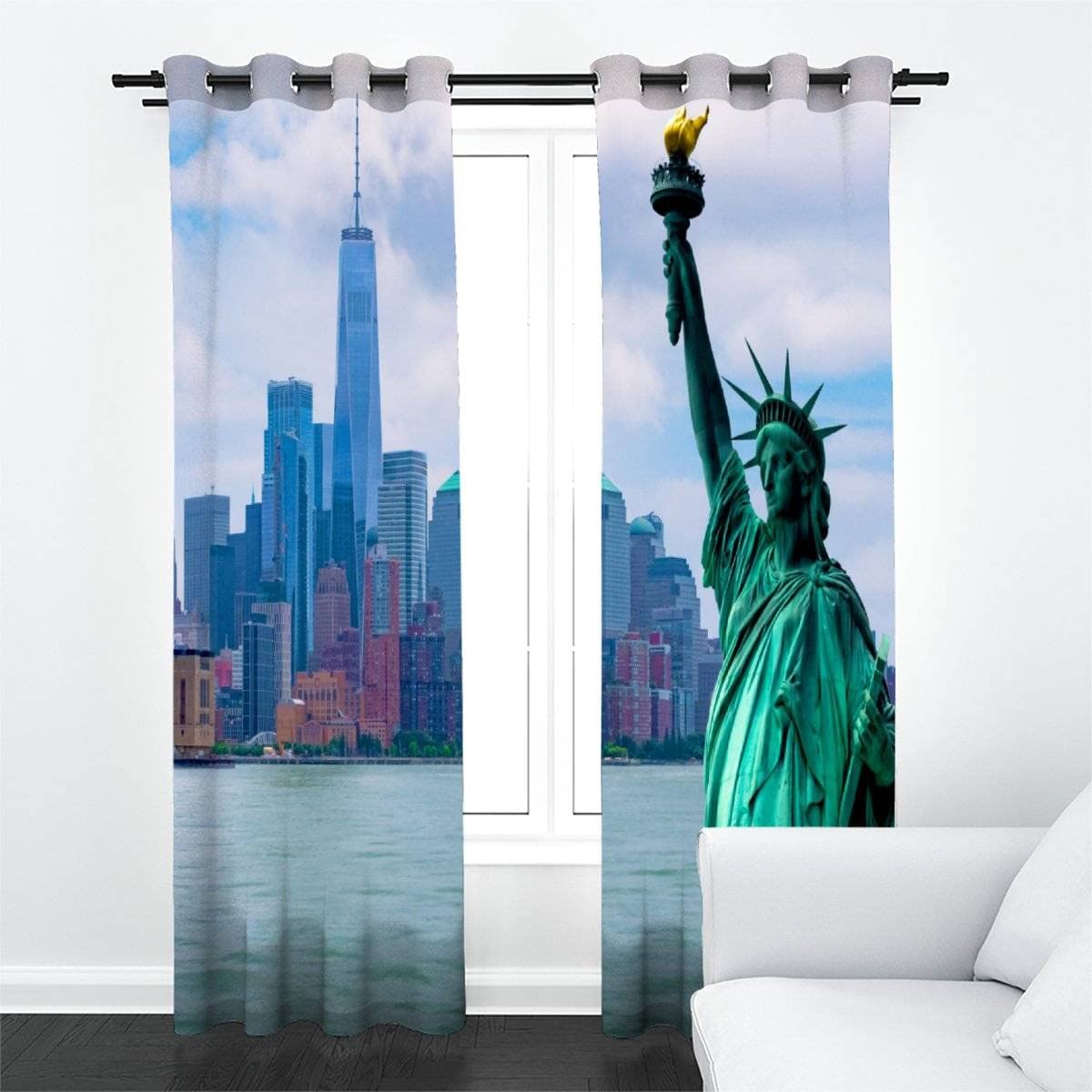 HABEAT New York Vorhänge 2er Set - 110x95cm Abdunkelnd