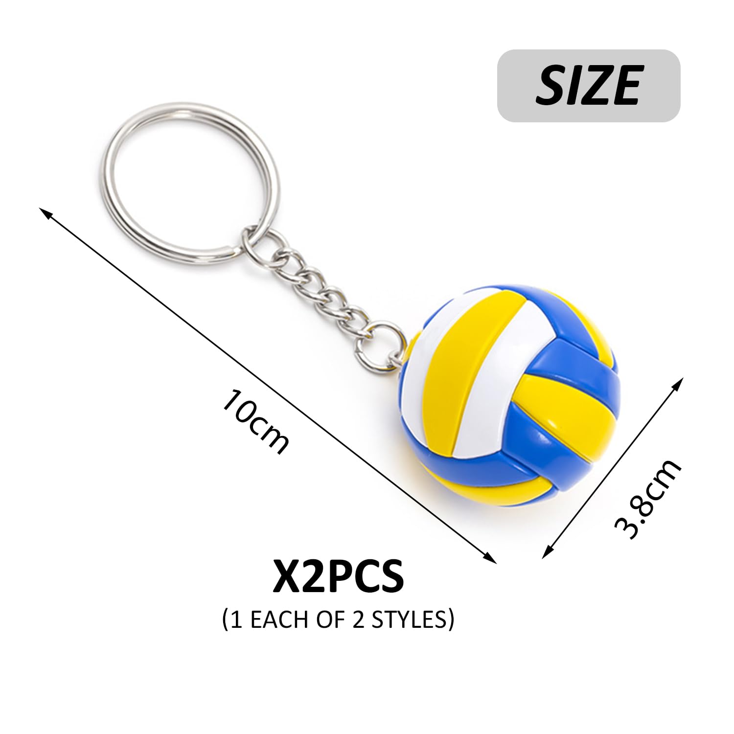 Confezione Da 2 Portachiavi Da Pallavolo, Mini Pendenti Da Pallavolo, Portachiavi Creativi, Souvenir Sportivi, Portachiavi Decorativi