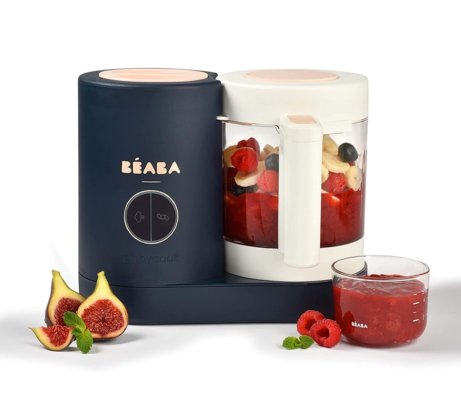 Béaba Babycook Neo 4 in 1 Baby Food Maker Glasschale Edelstahl Nachtblau
