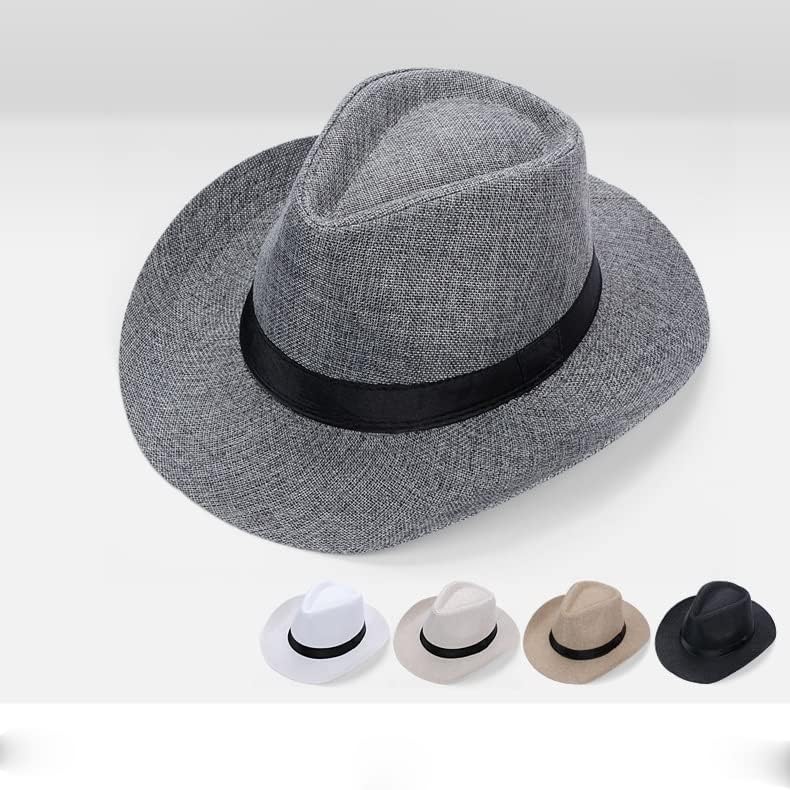 JSEIAJB and Autumn Men's Big-Brimmed Old Man's top hat Sunshade Outdoor Cowboy