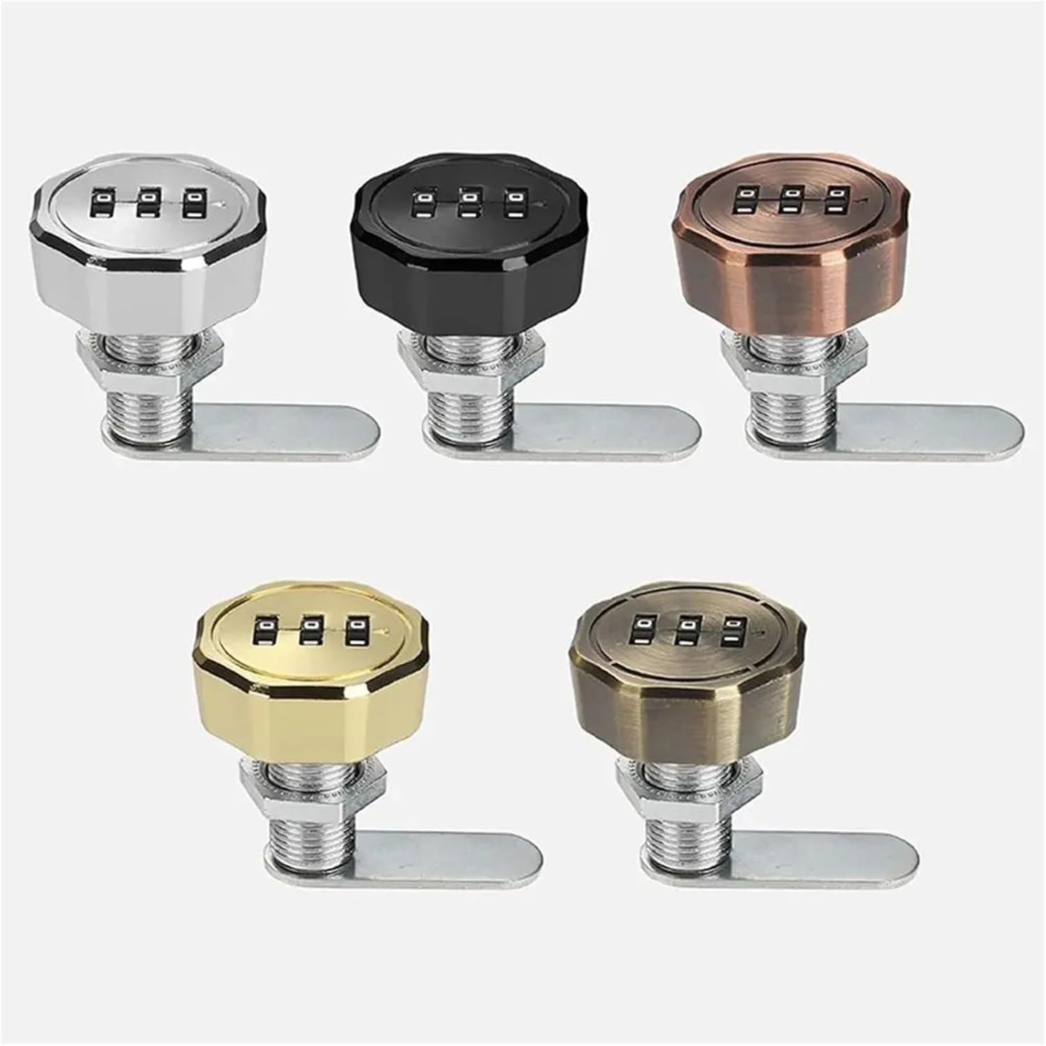 3 Digital Code Zinc Alloy Combination Lock Locker 1-20mm Plate Thickness 1Pcs(20mm-Color 3)