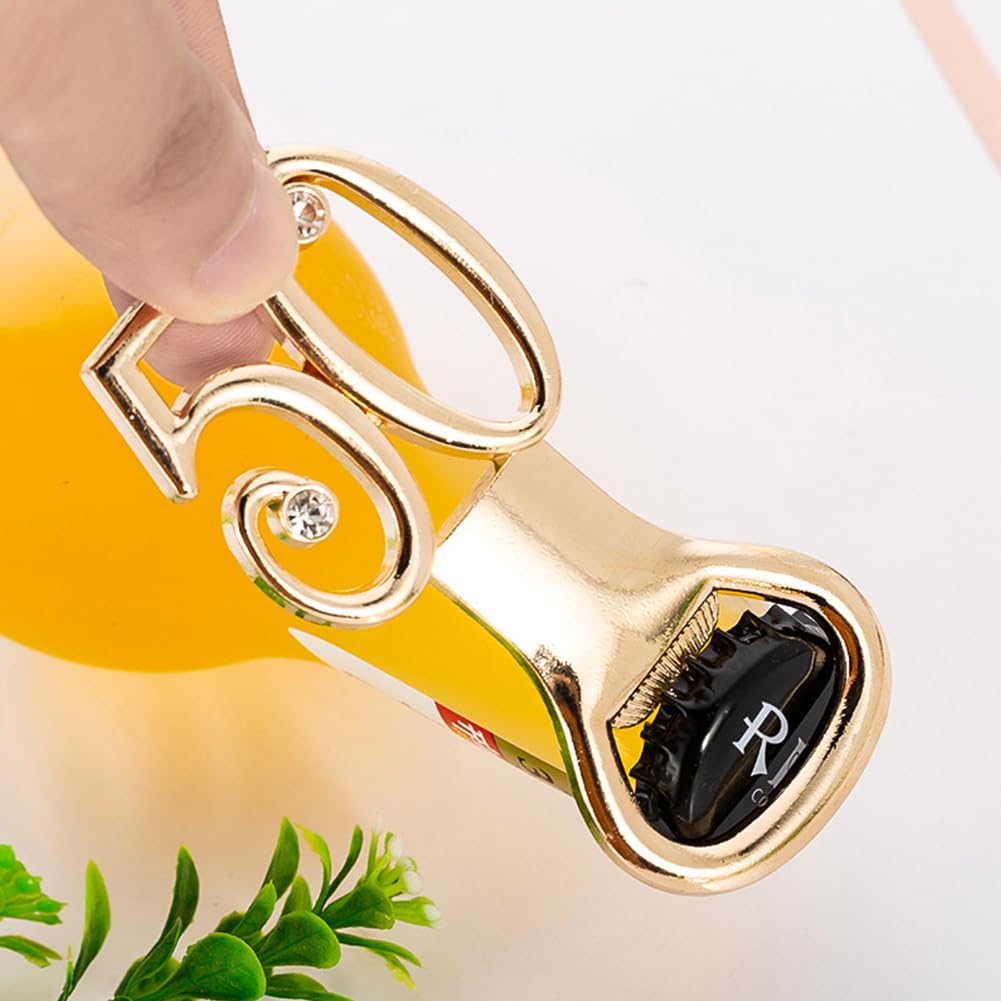 DADEA 36 abridores de botellas dorados para fiesta de cumpleaños número 50, regalos de 50 aniversario para invitados, abrebotellas de cerveza para fiesta de cumpleaños, regalos de recuerdo (50, 36