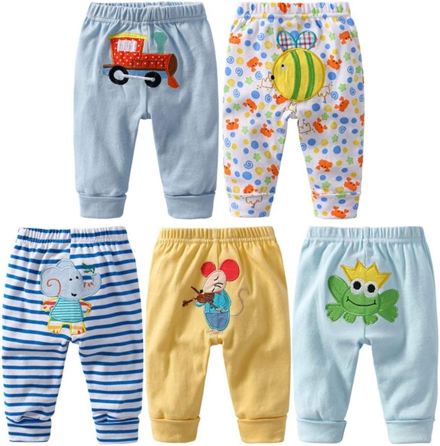 Monvecle Unisex Baby Multi Pieces Newborn to Toddler Cotton Long Pants Shorts Gift Set