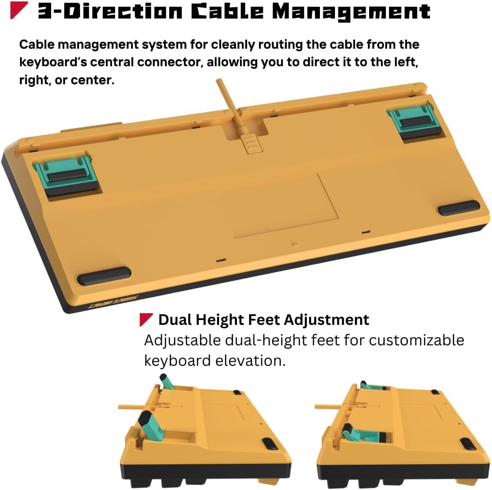 ระเบิด view diagram of the keyboard layers illustrating components for quiet typing.