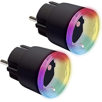 Shelly Plus Plug S Twin Pack - Intelligent Socket Works with Alexa & Google Home Programmable with Voice Control Bluetooth; Wi-Fi Device for Automating Devices Black