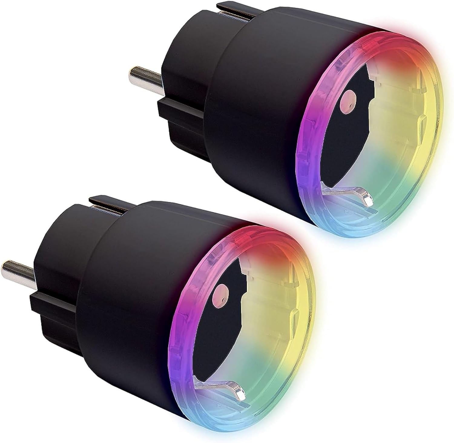 Shelly Shelly Plus Plug S Twin Pack - Intelligent Socket Works with Alexa & Google Home, Programmable with Voice Control, Bluetooth; Wi-Fi Device for Automating Devices, Black