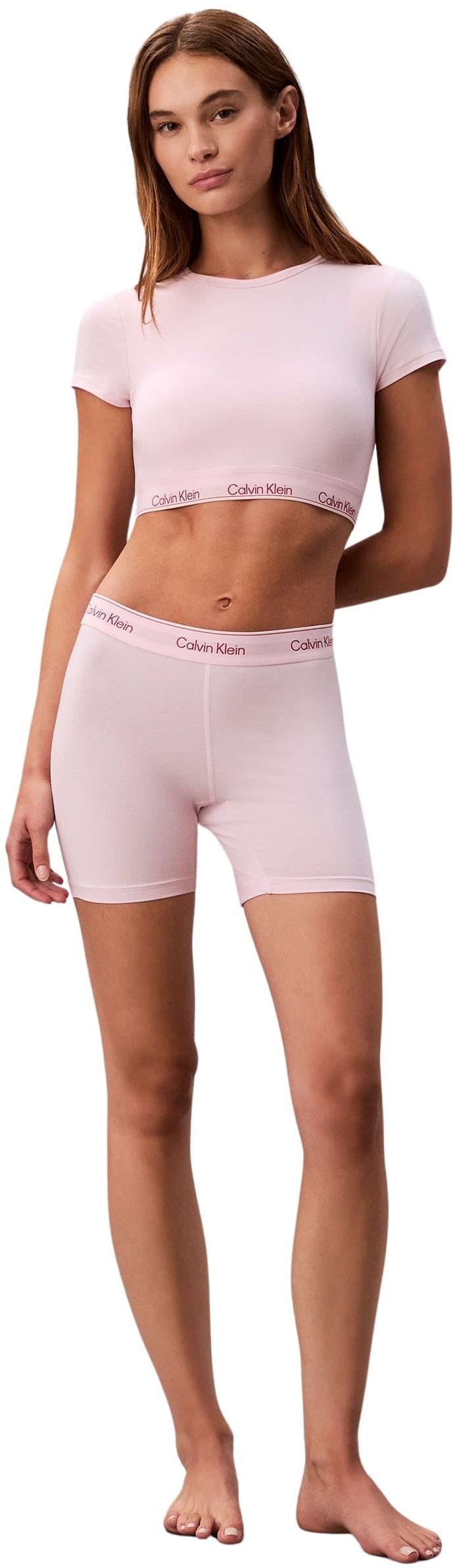 Calvin Klein Sujetador Bralette Mujer Camiseta con Cuello Cerrado