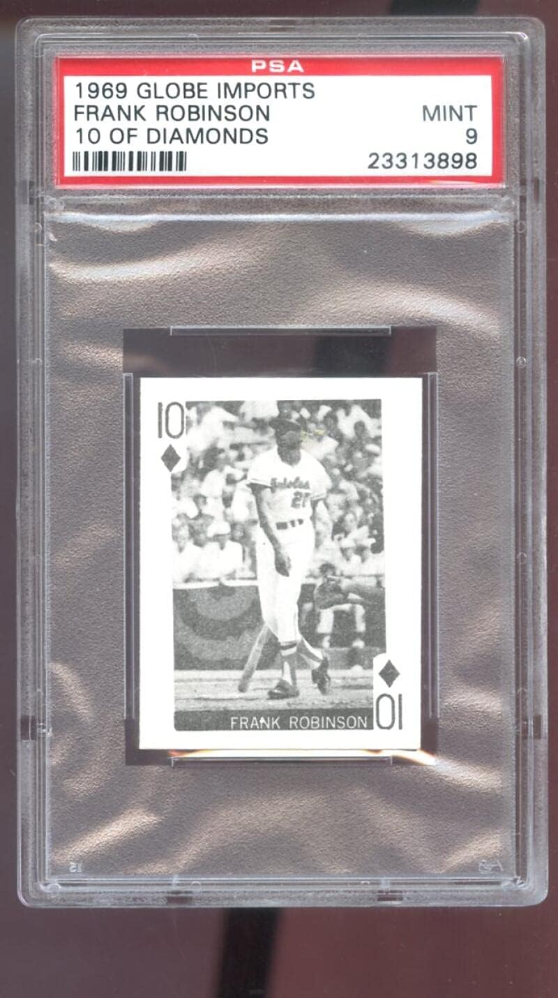 1969 Globe Imports Playing Frank Robinson 10 Diamonds PSA 9 Graded Baseball Card