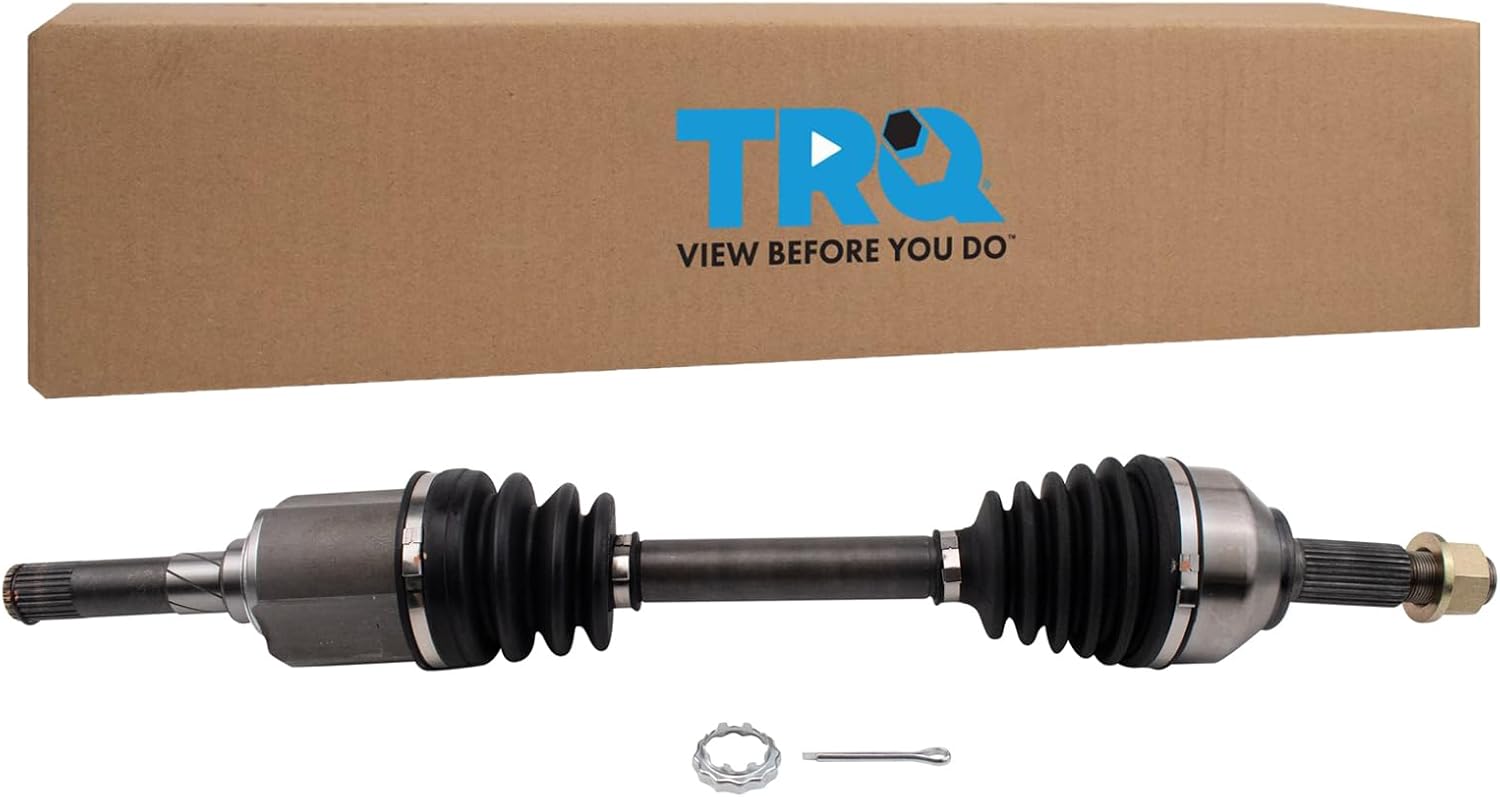 TRQ Front Left CV Axle Shaft Assembly Drivers Side Compatible with 2008-2013 Nissan Rogue 2014-2015 Rogue Select