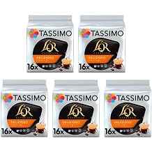 Tassimo L'OR Espresso Delizioso Coffee 16 Capsules - 5 packs 80 drinks
