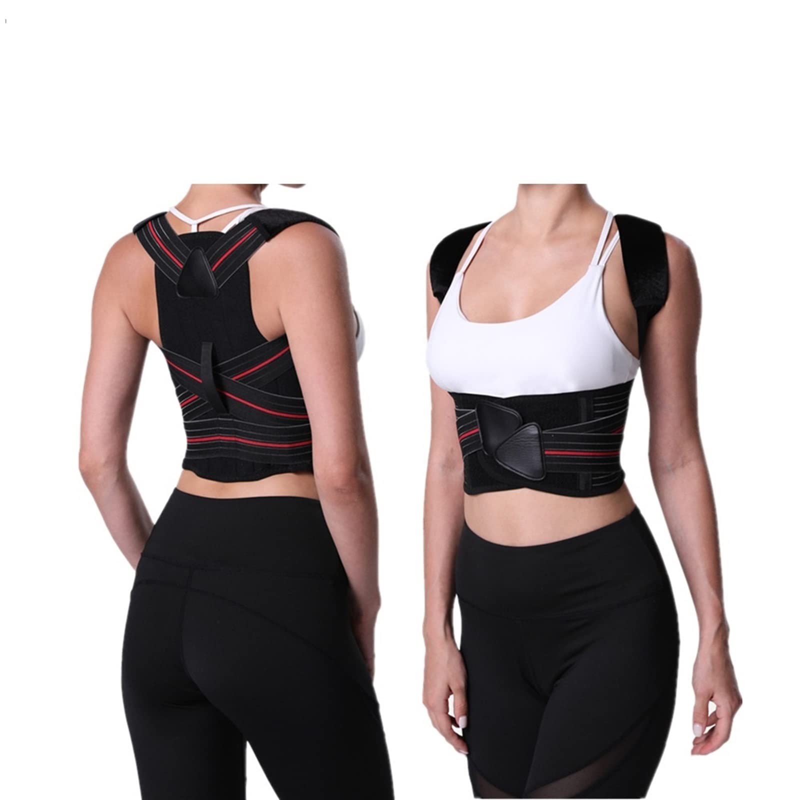 Corrector de Espalda Corrector de Postura de clavícula Ajustable para Hombres y Mujeres Cinturón de Soporte Lumbar para Hombros y Hombros Corrección de Postura Salud y re