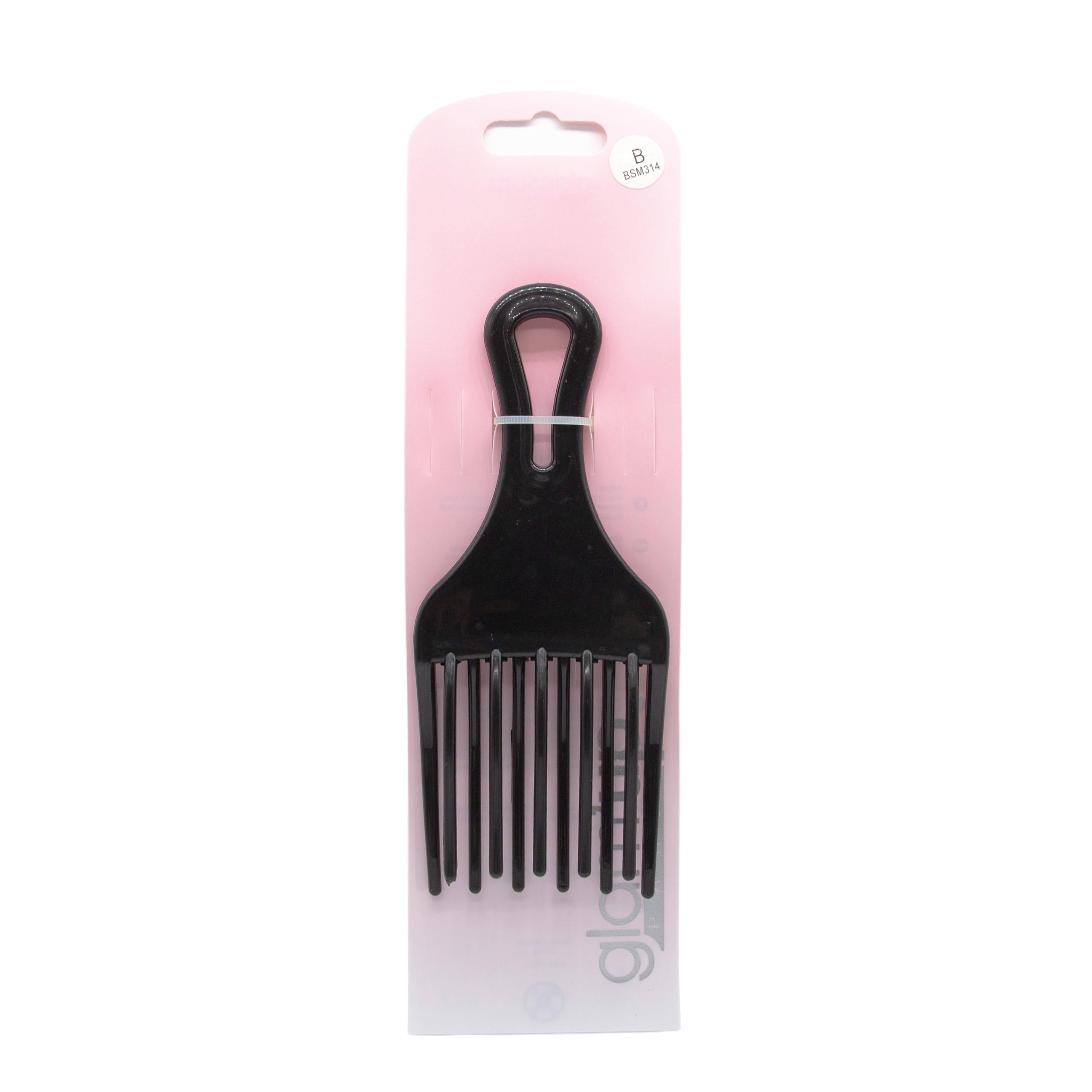 Aurora Beauty - Grzebień Afro Rozplątywanie - Grzebień Afro z szerokimi zębami, grzebień z kręconymi włosami, Afro Comb, narzędzie do stylizacji włosów, 17 x 7 cm, czarny
