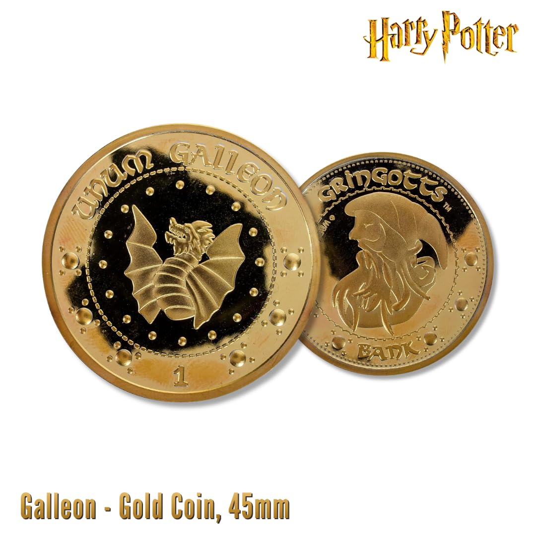 Harry Potter Replik-Münzen - Gringotts Zaubererbank 3er-Set - Sammlermünzen aus Metall - HP Fanartikel Sammlerstück - Geschenke für Damen Erwachsene Kinder Mädchen Jungen Fans