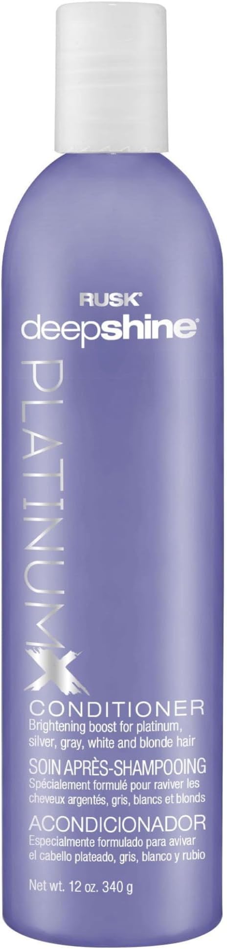 Deepshine Platinum Conditioner, Gentle Conditioner Eliminates Brassiness, Brightening Boost for Platinum, Silver, Gray, White, and Blonde Hair, 12 oz