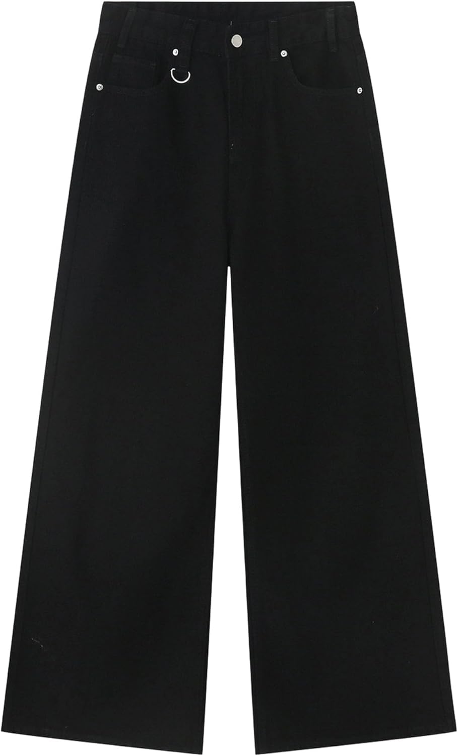 Men Camo Printed Baggy Jeans Wide Leg Camouflage Skater Denim Pants Button Zipper Straight Streetwear Pants