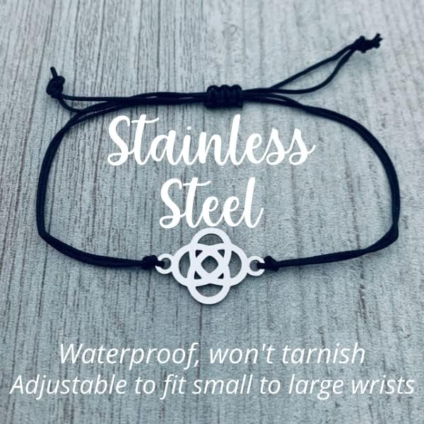 Infinity Collection Tribe Bracelet, Best Friend Gift, Adjustable Silver Stainless Steel Celtic Knot Friendship Cord Bracelet for Her and Friends - Image 3