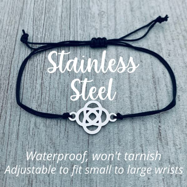 Infinity Collection Tribe Bracelet, Best Friend Gift, Adjustable Silver Stainless Steel Celtic Knot Friendship Cord Bracelet for Her and Friends3