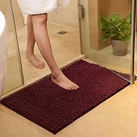 Vista 18 de vctops Alfombras de baño de chenilla extra suaves y absorbentes de microfibra, alfombra antideslizante para bañera, alfombra de ducha, color Camello