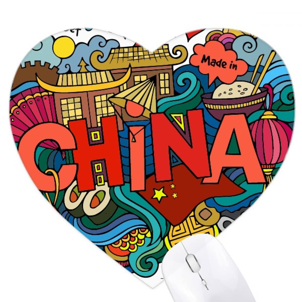 DIYthinker China Asia Chinese Travel Art Heart Mousepad Rubber Mat Game Office