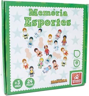 Jogo da Memoria Esportes em Madeira Brincadeira de Criança