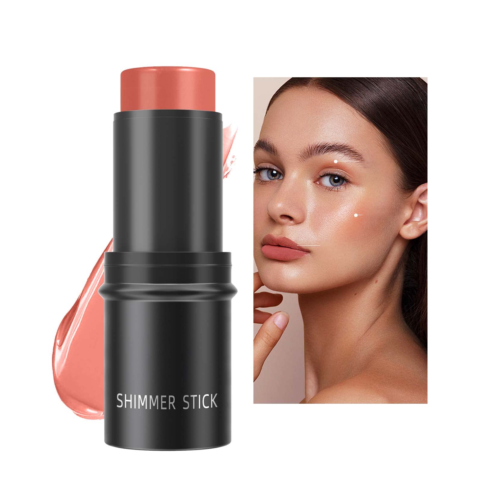 TongyendBlush Stick - Cheek Blush & Lip Tint & Eyeshadow 3-in-1,Blushers for Cheeks Make Up Contour Stick,Buildable Lightweight Cream Blush Hydrating formula,Blends Perfectly onto Skin (06)