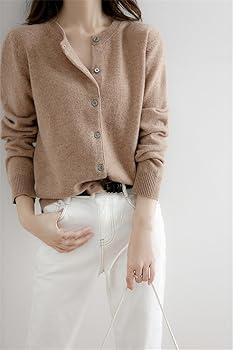 Amazon.com: Women Spring Autumn O-Neck Knitted Cashmere