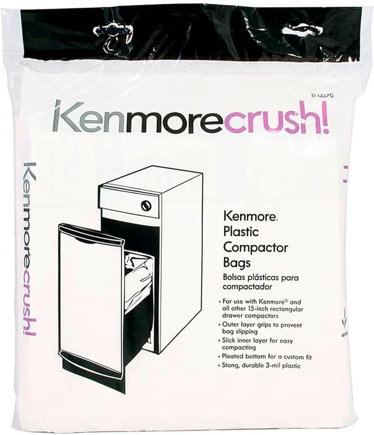 13370 Trash Compactor Bags 15Pack Heavy Duty, USABased