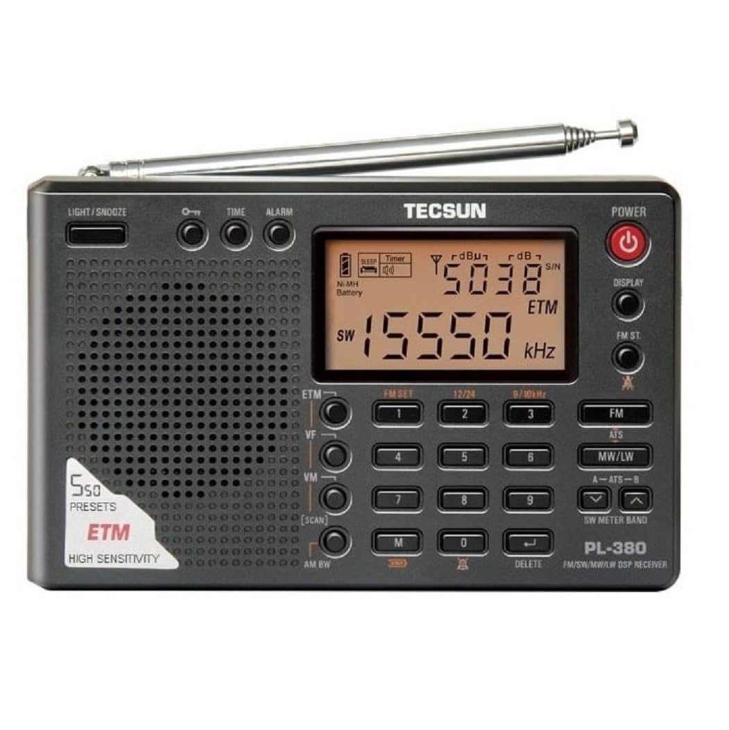 Tecsun Radio PL-380 DSP FM AM Stereo World Band Receiver with Pocket Size