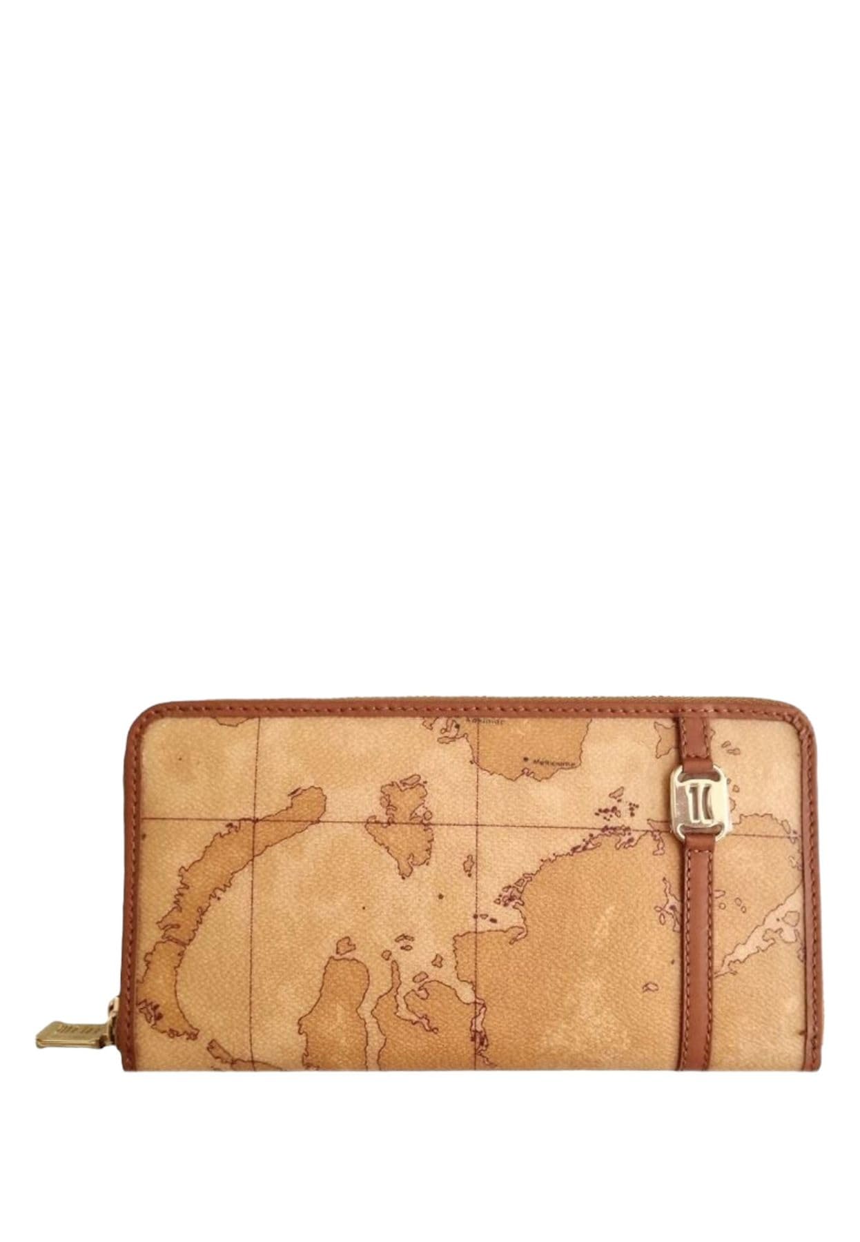 Alviero Martini First Class C W076 6000 Large Women's Wallet Unique Dark Beige, Geo Classic, Geometric