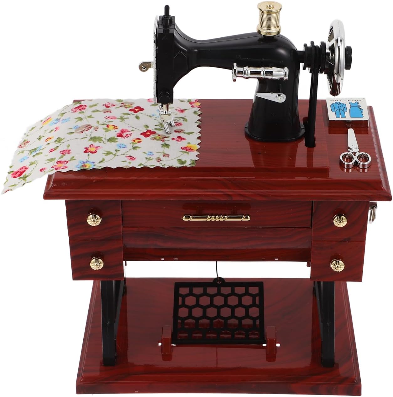 Sewing Machine Music Box Vintage Sewing Music Box Music Sartorius Model for Girl (Large Size)