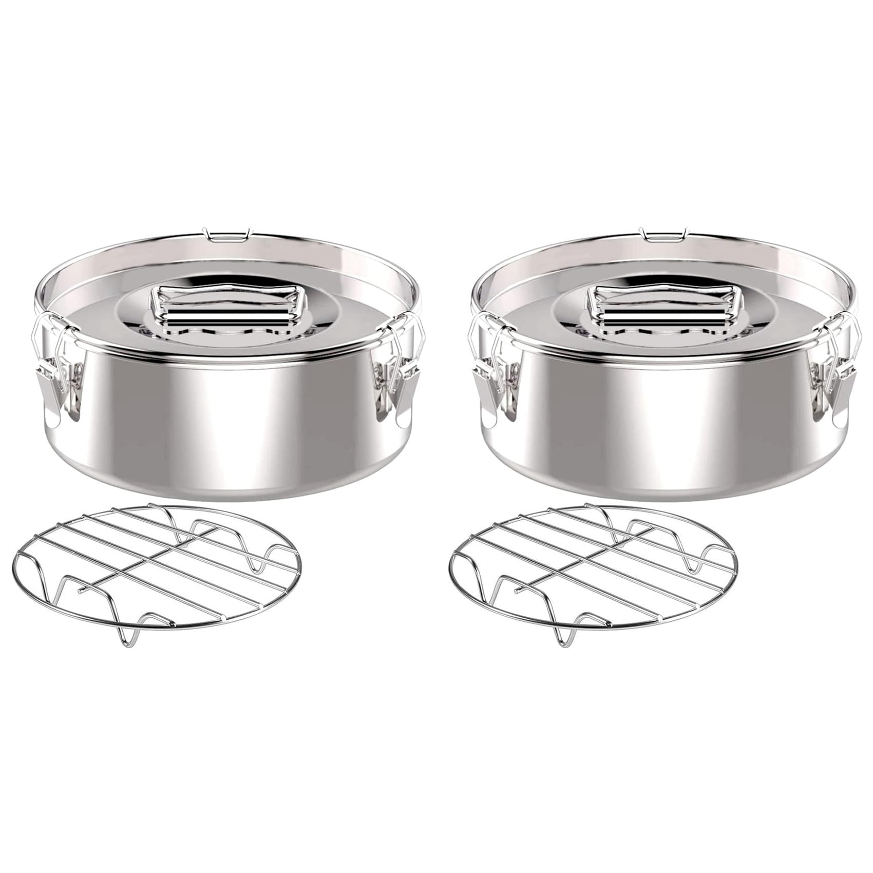 Vjsujehgy 2X Flan Pan Mold 2.3 Qt, Stainless Steel Flan Mold with Lid - Flan Maker- Flan Maker