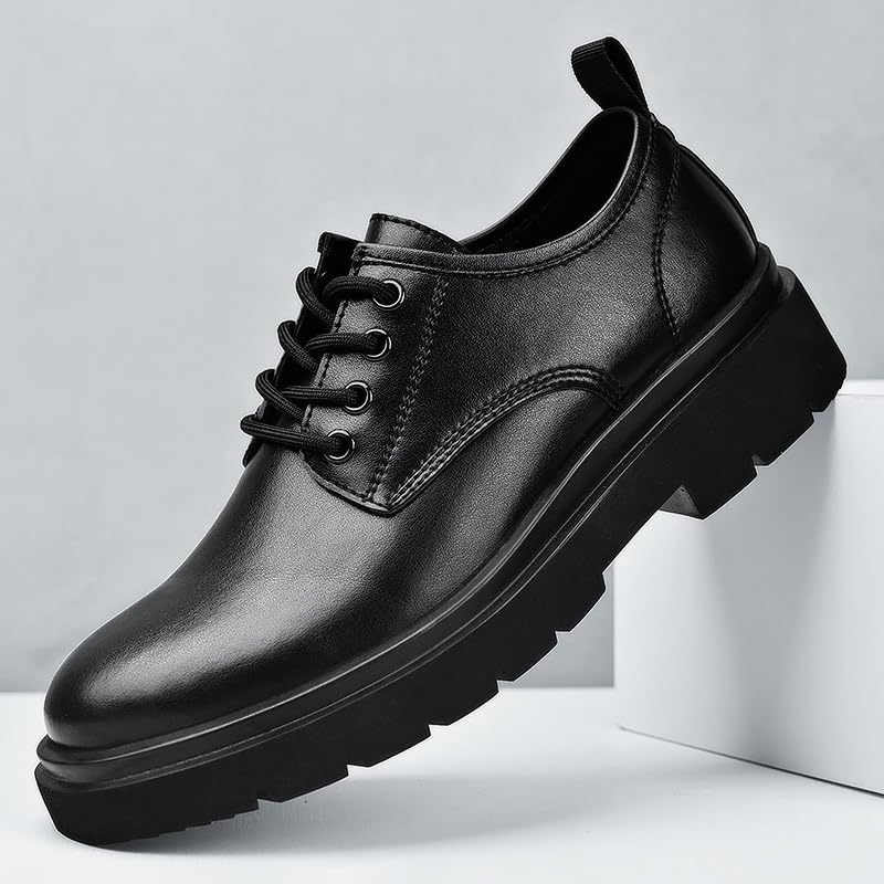Mens Retro Comfortable Business Height Increasing Non-Slip Softsole Walking Oxford Shoes2