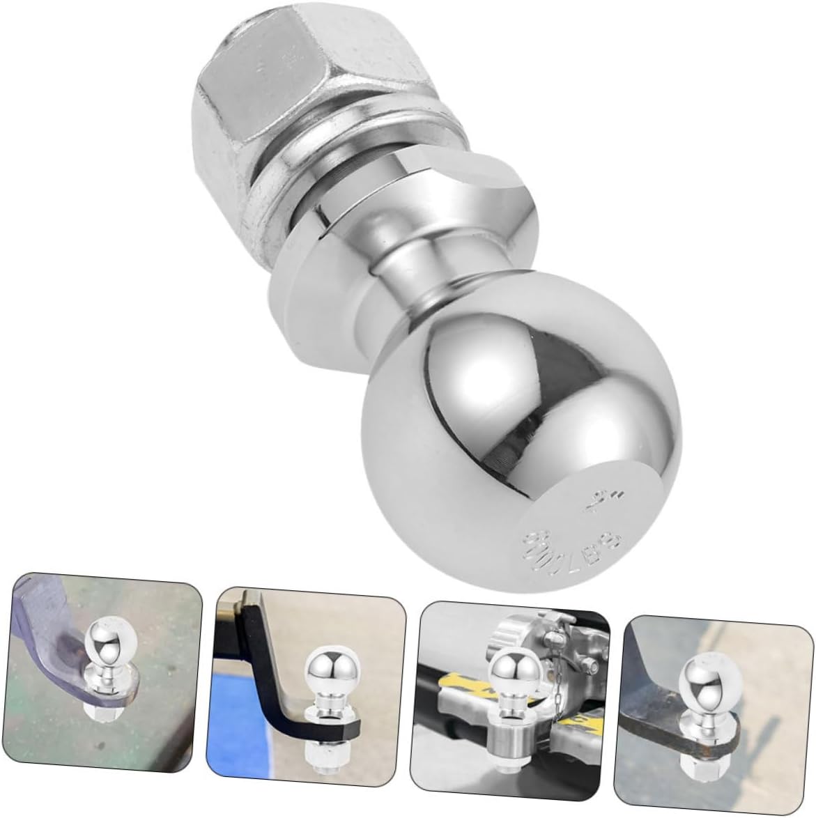 Zerodeko Heavy Duty Tow Ball Hitch for Camper Trailers Durable Trailer Ball Connector with Fine Threads for Reliable Towing Various Conditions