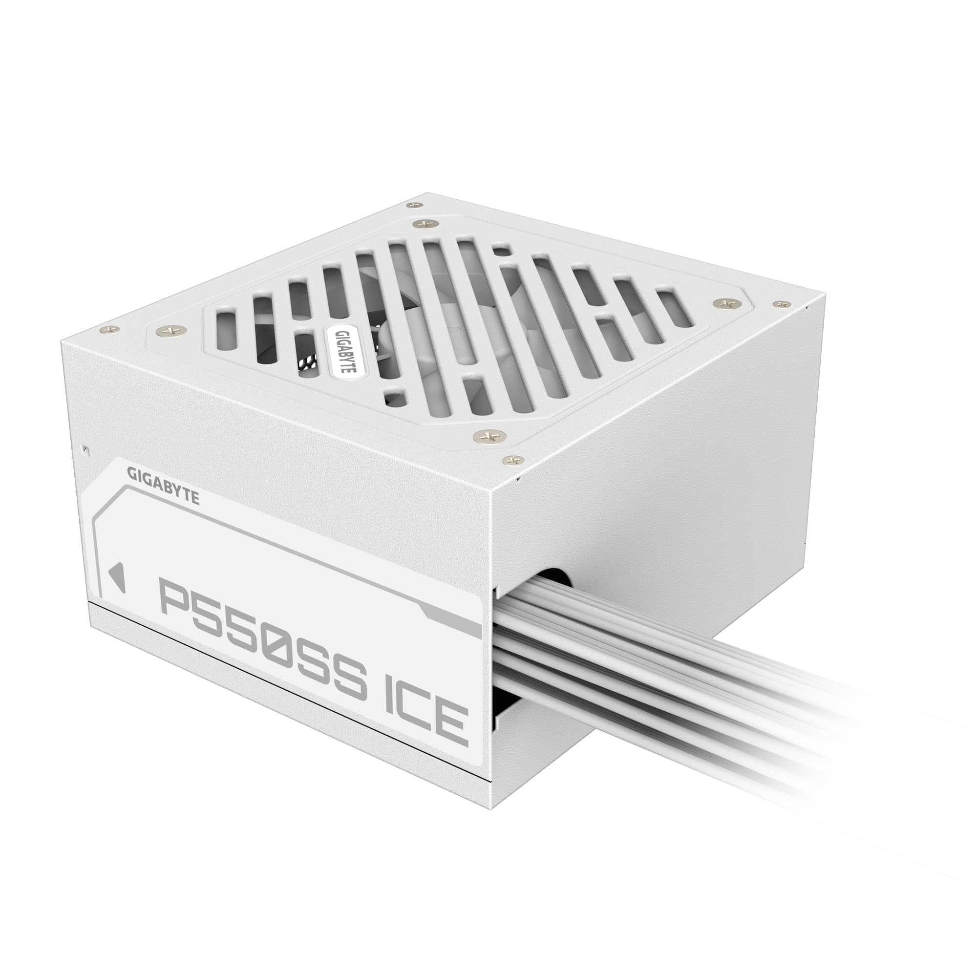 GIGABYTE P550SS Ice Bloc d'alimentation - PCIe 5.0, 80 Plus Silver, Design entièrement modulaire, Ventilateur 120 mm, Compatible ATX 3.0, Prise EU