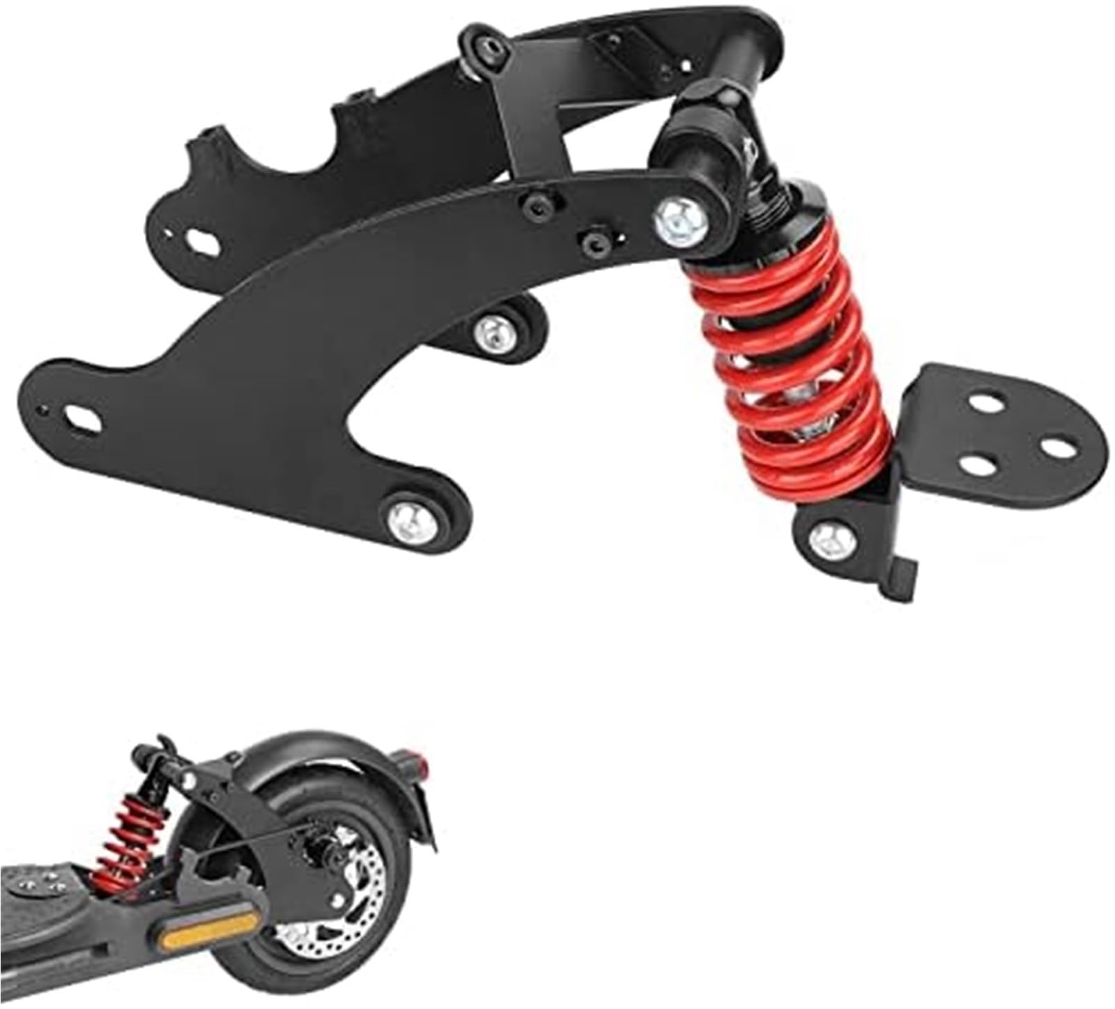 Suspensión Trasera for Patinete eléctrico Xiaomi Pro Pro2, Amortiguador Trasero, Juego de Horquilla - Pro/Pro2 Rojo Resorte de suspensión Delantera para patineta(Red 80mm for M365+1S)